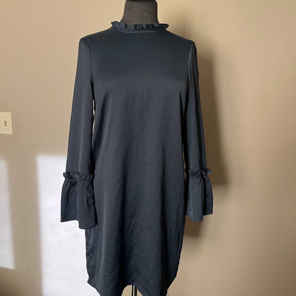 Carolina Belle Midnight Blue Ruffle Sleeve Dress